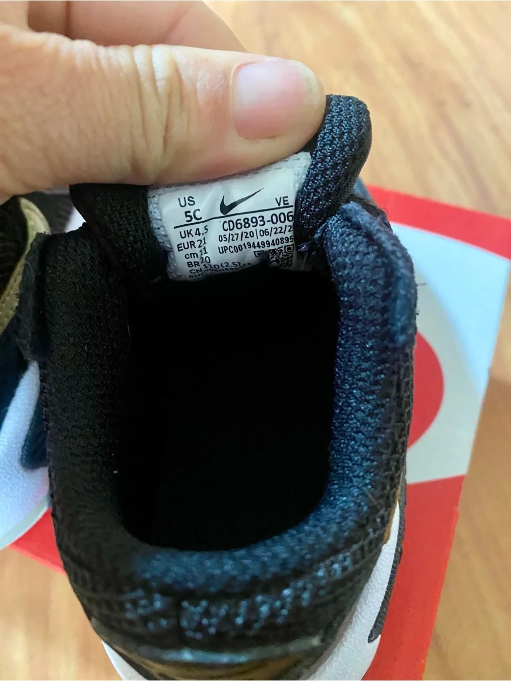 Nike Air Max Excee (TD) Kids Black and Gold